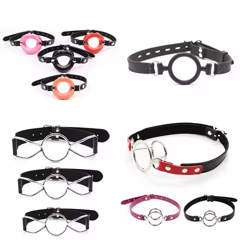 Couple Open Mouth Gag Ball Fetish BDSM O-Ring Oral Bondage Restraints Gags Roleplay Flirt Submissive