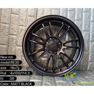 Re30 16x7jj 4x100 4x114.3 et38 Silver bronze matt black made in Thailand 🇹🇭🇹🇭New sport rim johorbaru