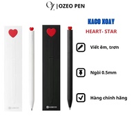 Kaco Heart - Star + gel Pen With 2 Black Ink refill Nibs, 0.5Mm Genuine gel Pen