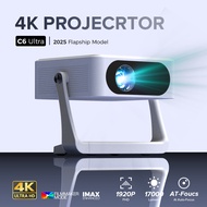 FINTEX C6 Ultra 4K Projector 1920x1080 17000Lumens AutoFocus 360-degree Rotating Bracket Android 9.0