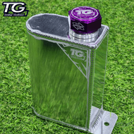 ถังพักน้ำ อลูมิเนียม ทรงแบบปากเฉียง V2 ขนาด 2x4 นิ้ว จาก TG-Racing ทรงหน้าโค้ง