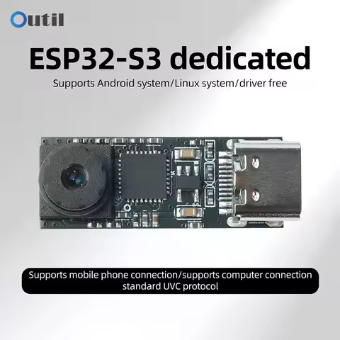 MINI USB Type-C Camera Module for ESP32 Series Win 10 11 Android 720P 65 Degrees for ESP32-S3 Develo