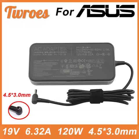 120W 19V 6.32A 4.5*3.0mm Laptop Adapter For ASUS ZenBook Pro PA-1121-28 ADP-120RH B ROG G501 G501J G