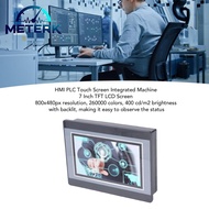 Meterk HMI PLC 7 นิ้ว TFT LCD หน้าจอสัมผัสรีเลย์เอาต์พุต 12 ใน 8 ความเร็วสูงนับ PLC Controller DC24V
