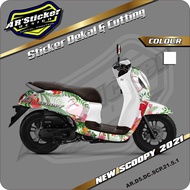 Decal Sticker Full Body Motor Honda Scoopy 2021 2022 2023 Desain (Kode 005)