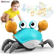 iBliver Crawling Crab Baby Toys Infant, Tummy Time Toy Gifts for 3 4 5 6 7 8 9 10 11 12 Months Boy Girl with Learning Crawl System Music Toy Walking Toddler Birthday Gift