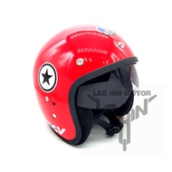 *INCLUDE TINTED SUNVISOR* 100% Original SGV Star Retro Classic Helmet Topi Matt Matte Flat Black Motorcycle Motorsikal