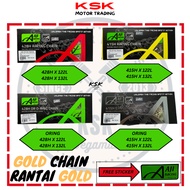 AJI RACING RANTAI MOTOR HEAVY DUTY GOLD ERO ORING SPROCKET CHAIN 415H 428H X 122L 132L