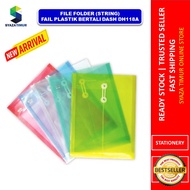 [ST-GR MY] DASH A4 Document File Folder (String) Colour Transparent | Fail Plastik A4 Bertali | Fail