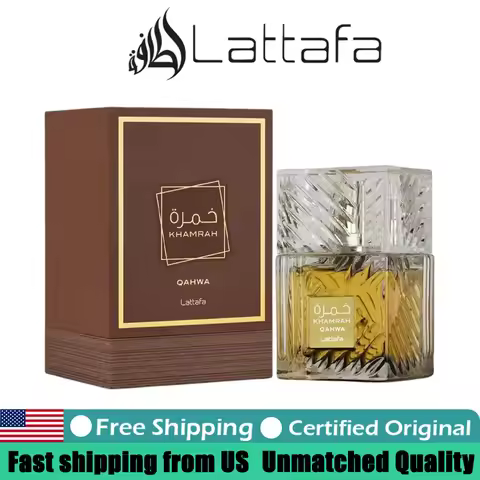 Lattafa Khamrah Qahwa Eau de Parfum Spray 3.4 Ounce Premium Arabian Perfumes 100 ML Lasting Oriental