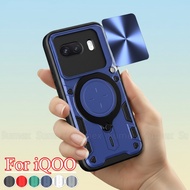Slide Camera Protect Casing for iQOO15R iQOO 15R 15 5G Phone Case Armor Ring Bracket Stand Durable S