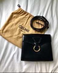 Rare Celine Vintage kelly horseshoe Bag 中古 袋 罕見