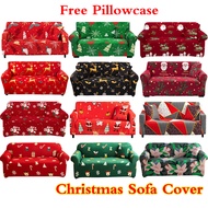 Christmas Style Sofa Cover 1/2/3/4 Seater For Regular/L Shape Sofa Cover Stretchable Sofa Cover