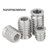[JCSY] 304 Stainless Steel Inner Outer Thread Pre-embedded Nut Furniture Nut Hexagon Socket Counters
