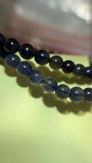 天然7mm 雙色堇青石❤️清貨全圖兩條 $100