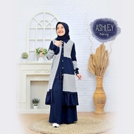 DhyaStore17 [ COD ] - ASHLEY KIDS  / Gamis Remaja Umur 6 tahun - 12 tahun/ Setelan Muslim Anak  / Gamis  Anak Tanggung / Gamis Syari Set Hijab  / Gamis Anak Terbaru 2021 Kekinian / Gamis Remaja Modern Simple / Baju Setelan Anak /  Bisa COD