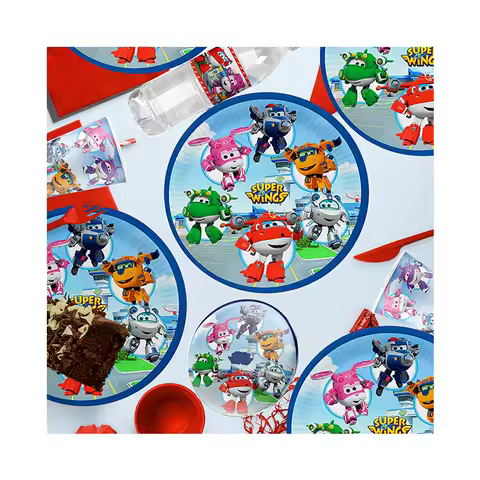 Disney Super Wings Cartoon theme children back to school Birthday Party baby shower decorations tabl