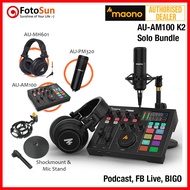 MAONO Caster AU-AM100 K2 Solo Bundle (with mic and headphone) Bigo, FB Live, Streaming