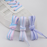 Flat Shoelaces for Sneakers Metallic Shiny Silver Shoe Laces Colorful Bright Silk Shoelace Gradient 