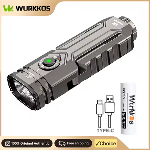Wurkkos HD02 Folding Wing Flashlight 3200Lumens Rechargeable LED Torch 4 Lighting Modes Magnetic Def