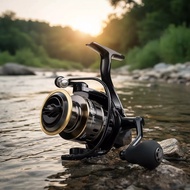 Original Iron Spinning Reel HE1000-7000 Capacity 80KG Power Handle 5.2:1 Strong Fishing Reel