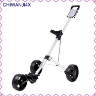 [chiwanji4x] Golf Equipment Cart Foldable Aluminum Alloy Golf Bag Cart Portable Trolley with Wheels 