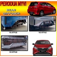 PERODUA MYVI FACELIFT 2021-2022 REAR DIFFUSER (TAKERO V1,V2,V3) REAR DIFFUSER FOR NEW MYVI SKIRT LIP