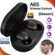 A6S TWS Wireless Bluetooth Earphones with Microphone Sports Earbuds Noise Reduction Mini Headphones