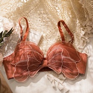 PUTIH Deunderwear BLD-05 bra set Butterfly model bra set cd Cute bra set cd White bra set Brocade br