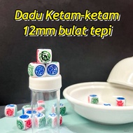 Dadu Ketam-ketam dice crab and coin size: 12mm bulat tepi (3biji dadu saja)纯手工绘画