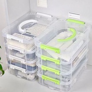 DIYlego收納盒手作素材珠仔文具樂高透明收納盒分隔收納盒