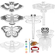 Traditional Bamboo Kite diy Kite Graffiti Small Size Handmade Children Coloring Kite