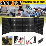 400W Portable Solar Panel DC Cable USB Port Outdoor 18V Battery Charger For Phone Car Yacht RV Light