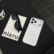  Solid Color Wavy Pattern Rhinestone Phone Case Slim PC Hard Cover Minimalist Protective Case For Ap