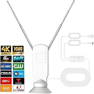 Indoor TV Antenna for Smart TV, Digital TV Antenna for TV Without Cable, Support 360° Reception 4K/8