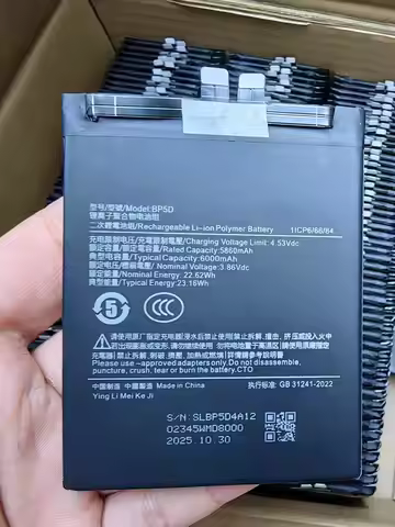 New for xiaomi redmi K80 PRO BP5D battery 6000mah