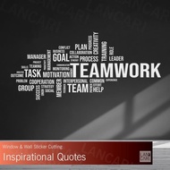 Team Work cloud word Wall Sticker, office Glass Cutting Sticker