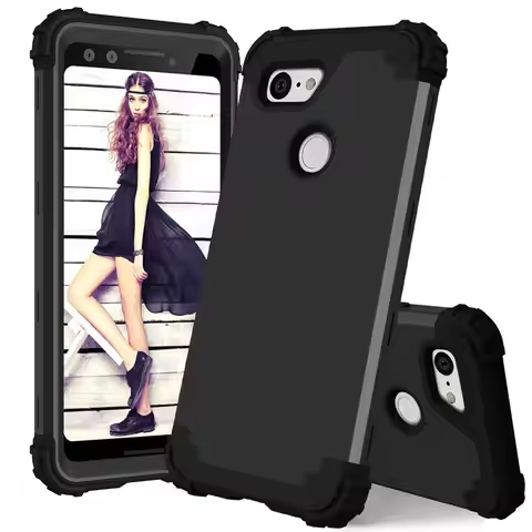 Pixel 3 Cases,Heavy Duty Hybrid Sturdy Armor Defender High Impact Shockproof Protective Case For Goo