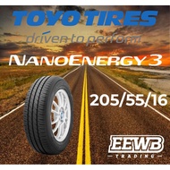 (POSTAGE) 205/55/16 TOYO NANO ENERGY 3 NEW CAR TIRES TYRE TAYAR