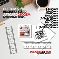 ♻260 GSM Wholesale 100-1000pcs Custom size print , A7 , A6 double sided thank you /  business card /
