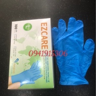 Box of 100 Vietglove EZCARE Powderless Rubber Gloves- Vietglove Powderless Nitrile Medical Gloves Blue - Black - White