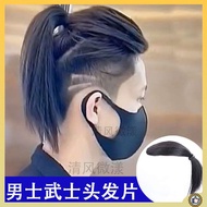 topi rambut palsu lelaki rambut palsu lelaki panjang Samurai kepala rambut palsu rambut lelaki dan w