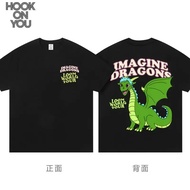 Men's and Women's Short Sleeve T-Shirt Couple Style 2025 Summer Casual Streetwear Imagine Dragons Lo