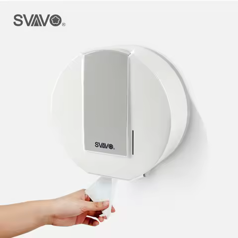 SVAVO Wall Mounted Roll Toilet Paper Dispenser Jumbo Perspective Window Roll Tissue Holder