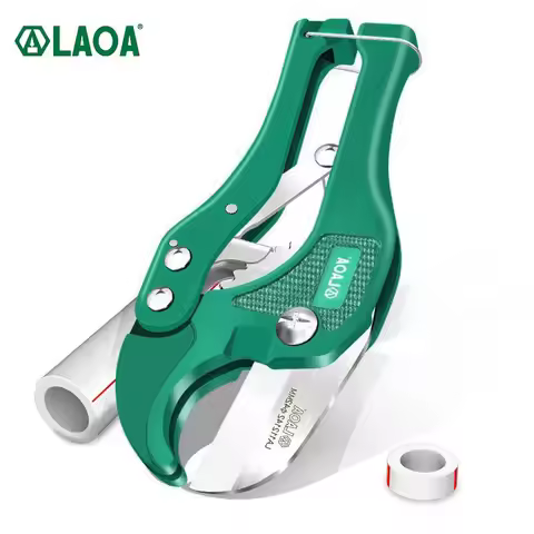 LAOA 42mm Pipe Cutter Aluminum Alloy Tube Cutting PPR Pipe Tube Cutter 5CR13 Blade PVC/CPVC Ratchet 