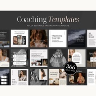 366+ Instagram Coaching Templates Canva | Life & Business Coach IG Posts + Story Covers | Template I