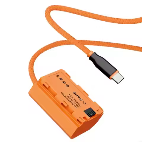 Y4QF Type C USB C to FZ100 Dummy Battery for A7III A7RIII A7SIII A7RM4 A7M3 A7C FX3-AB Supports Long