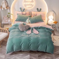 Soft rabbit ear felt bedding set