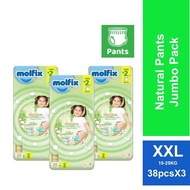 Molfix Natural Pants Jumbo Pack - XXL38 (3packs)