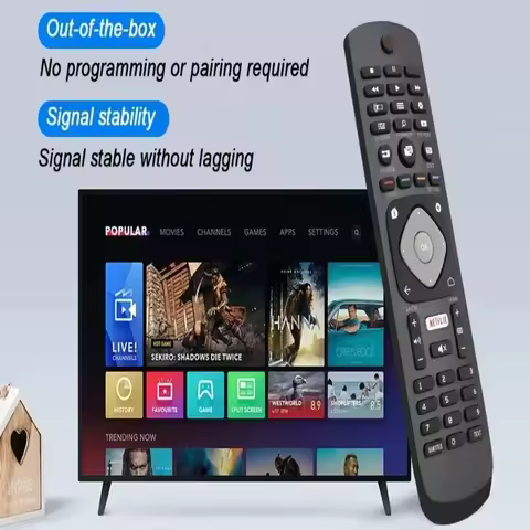 Universal Remote Control Netflix Buttons for Philips LCD LED Smart TV Replacement